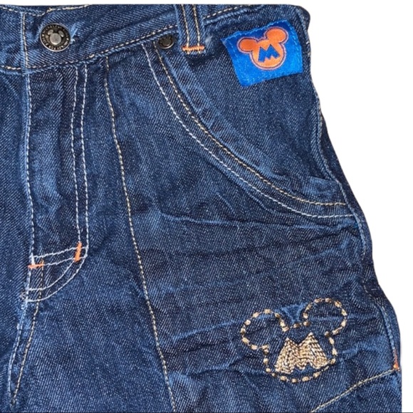 5/$25 Disney Mickey Mouse Logo Branded Wide Leg Kids Jeans 8 - Picture 3 of 5